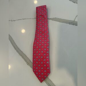 Vineyard Vines Hockey Skate/Stick Pink Patterned Men's Tie